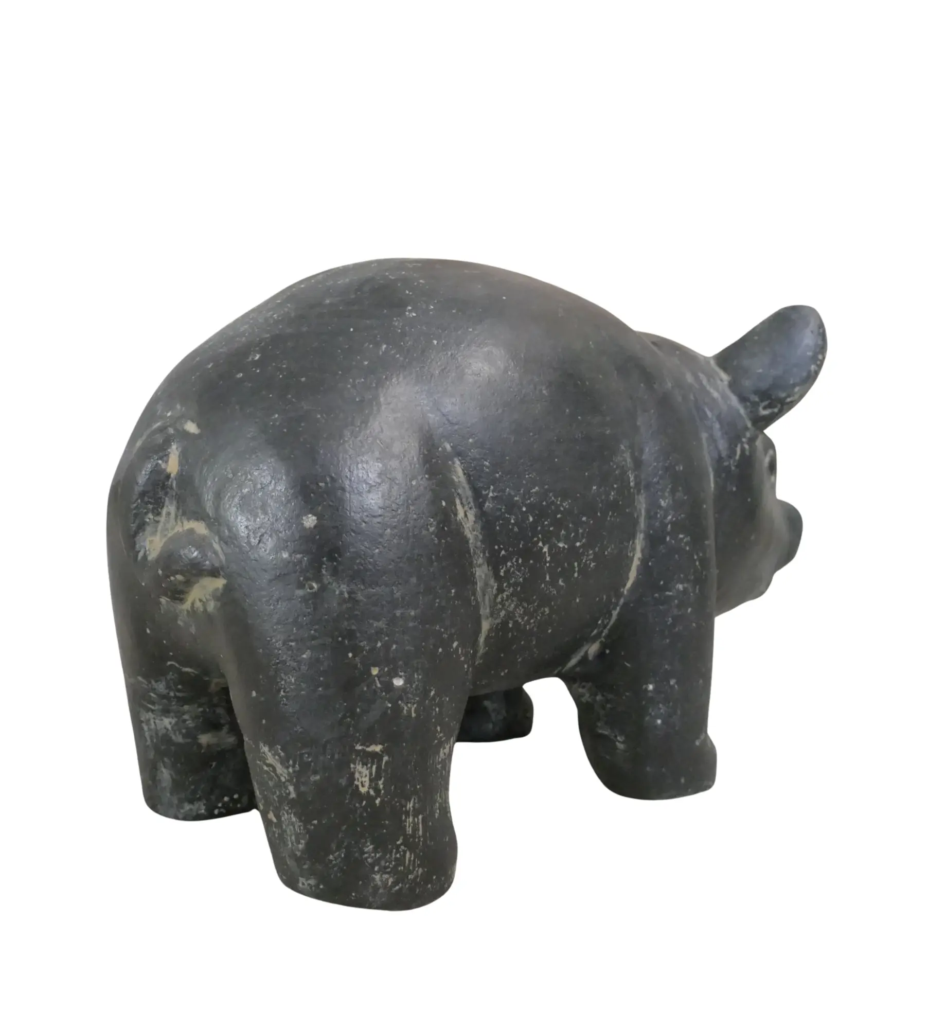  Product image 6 of the product “Sitting pig, 28 cm Length | Cast stone, handcrafted & coloured ”